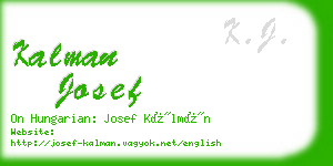 kalman josef business card